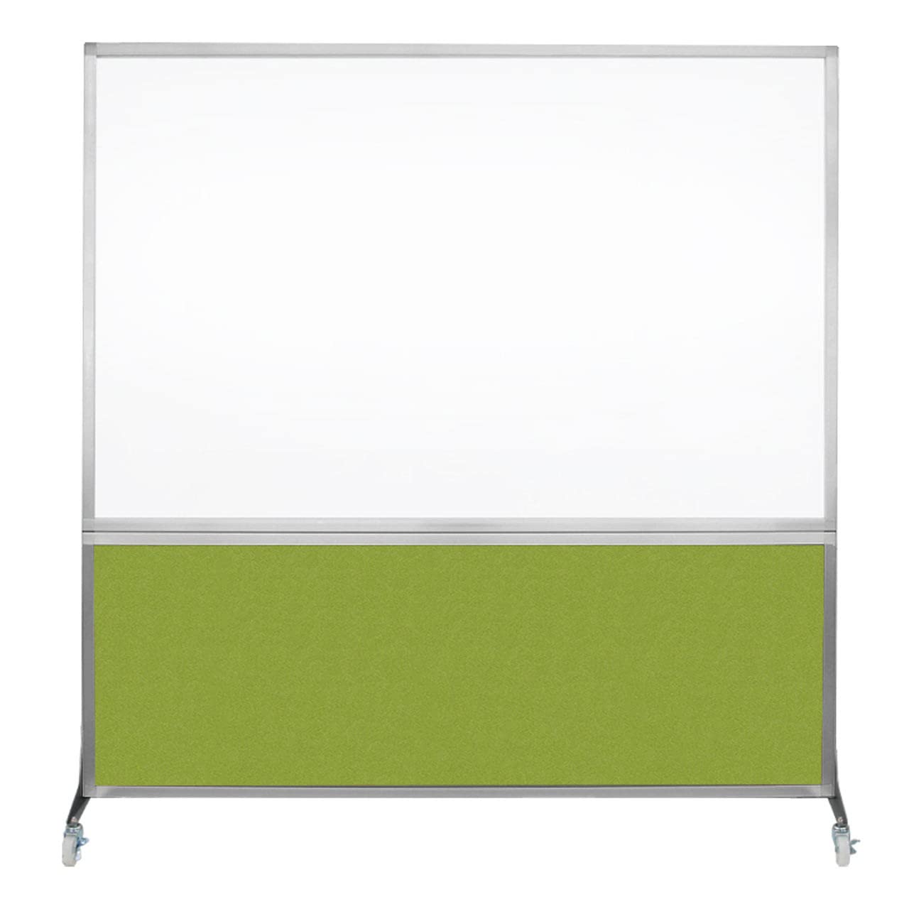 DivideWrite Mobile Whiteboard | Double Sided Dry Erase Board | Portable Office Cubicle Partition | Display for Classrooms, Conference Rooms, Meeting Areas and More | Black Fabric 5' Wide X 6' Tall