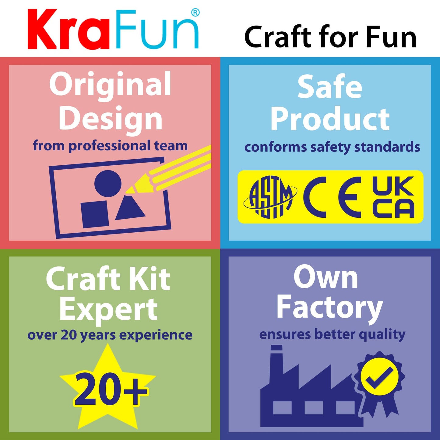 KRAFUN My First Lacing Cards Kit for Toddlers & Kids Age 3+, 5 Safari Animal Arts & Crafts Projects, Fine Motor Skills Toys, Beginner Activity Set with Lion Monkey Elephant Tiger Crocodile
