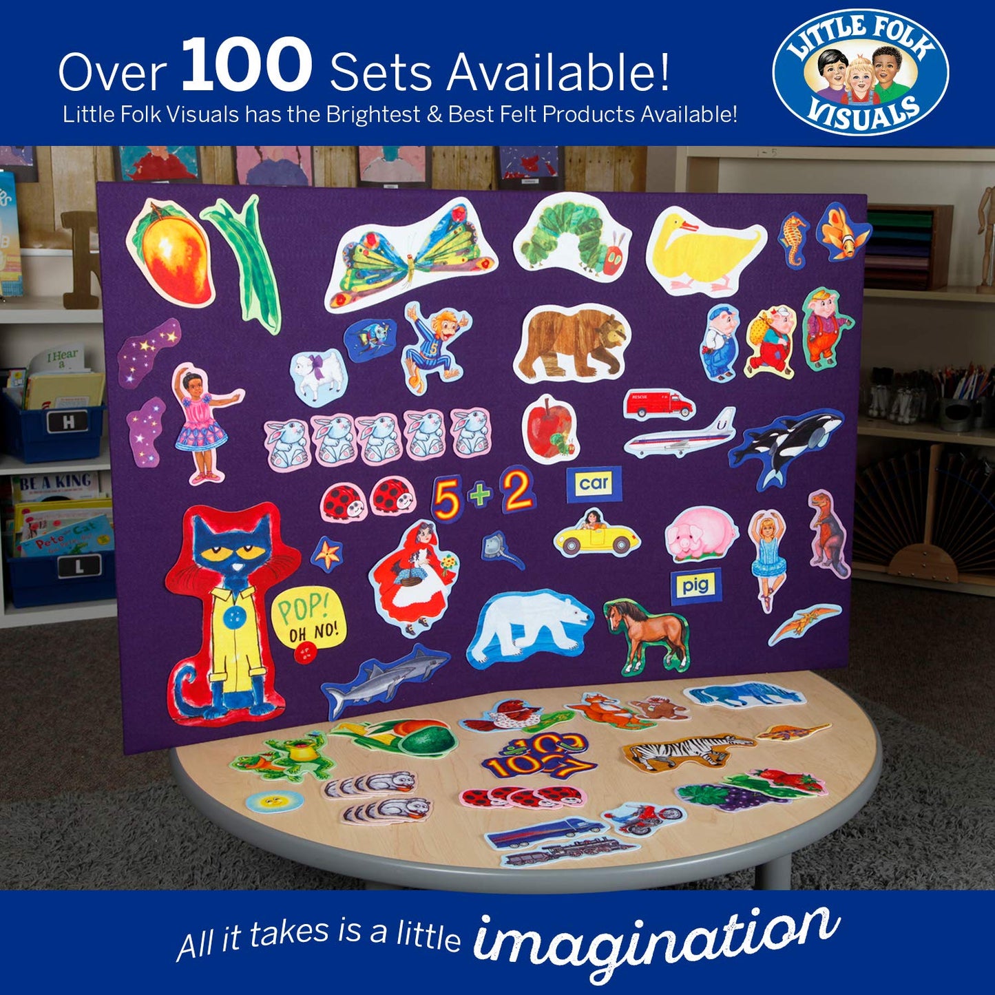 Little Folk Visuals Small Community Helpers Precut Felt Pieces, 44 Pieces Set
