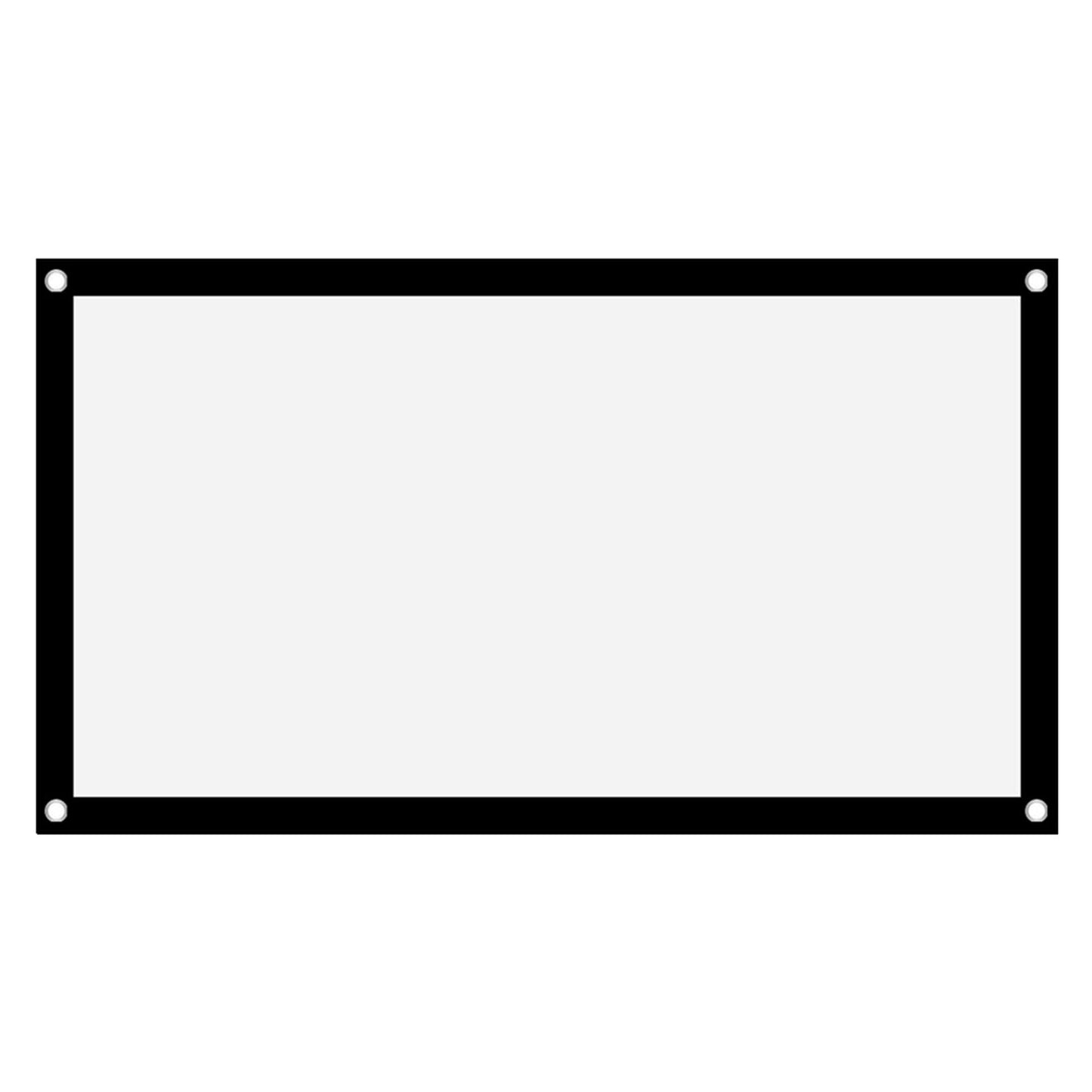 Portable Projector Screen, Foldable Non Crease White Polyester, Front Back Projection, Outdoor Camping Movie (60inch)