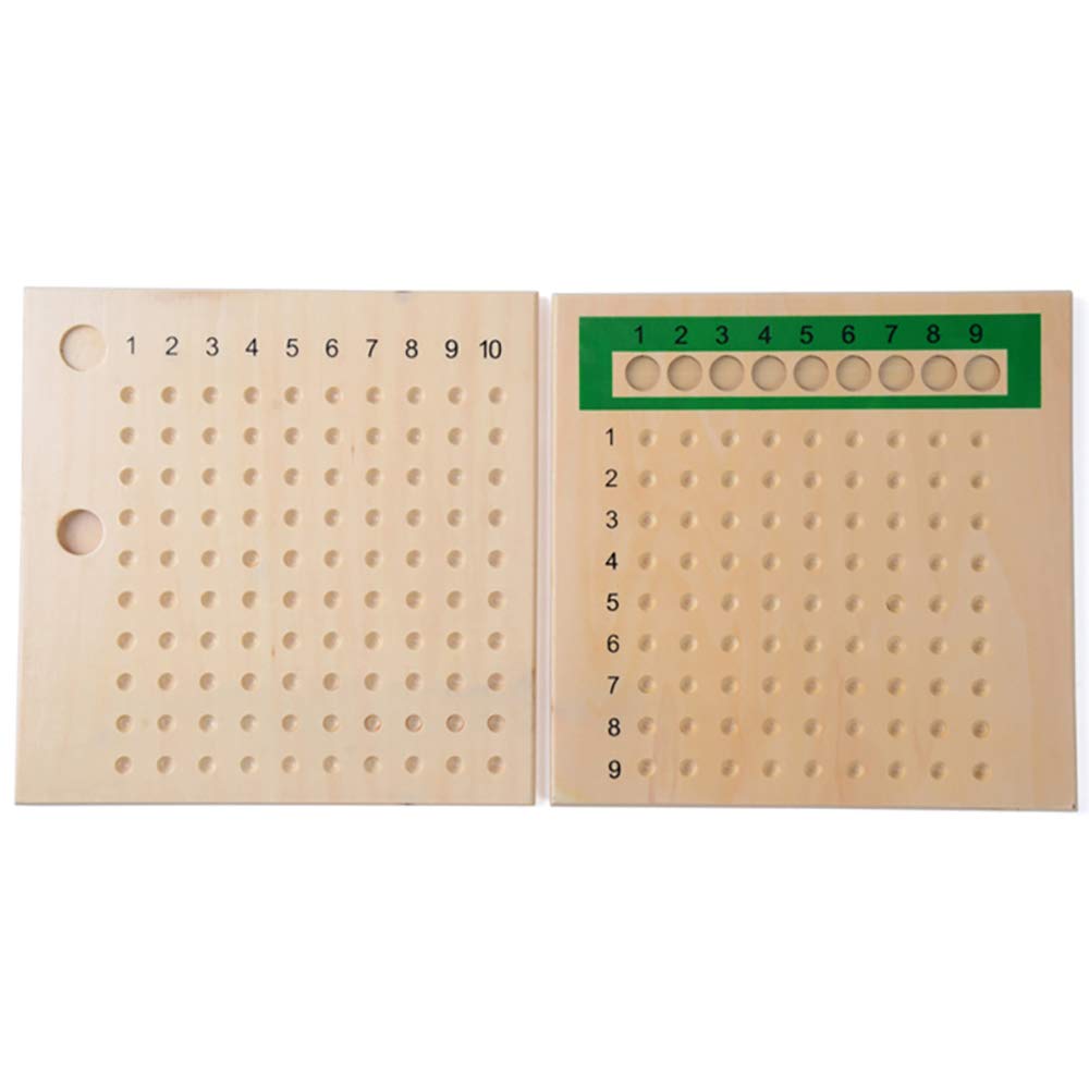 Kghios Montessori Multiplication and Division Board Montessori Math Toys Material for Toddlers Kids,Multiplication & Division Board