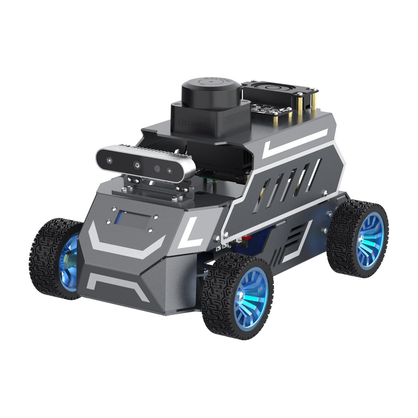 Yahboom ROS2 Robot Car Ackerman Steering Chassis,AI Visual Recognition Embodied Intelligence AI for Jetson Nano B01 4GB,User Manual Included(Ultimate Ver Without Nano)