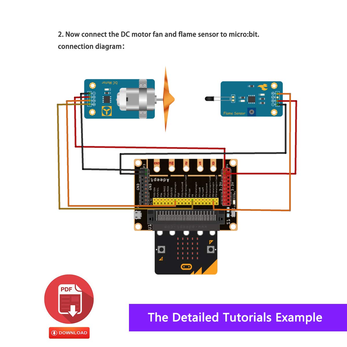 Adeept Sensor Starter Kit for BBC Micro:bit (V2 Included) | Programmable Starter Kit for Micro:bit with 35 Projects PDF Tutorial Book | Expansion Board Included