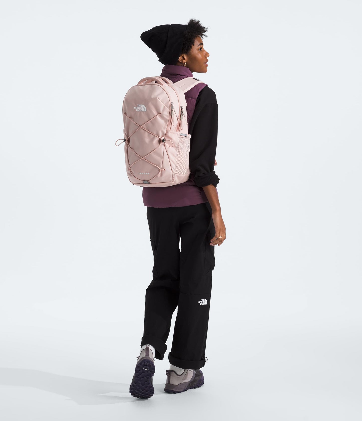 The North Face Women's Jester Everyday Laptop Backpack - Commuter Travel Bag, Laptop Sleeve, Water-Repellent, Pink Moss, One Size