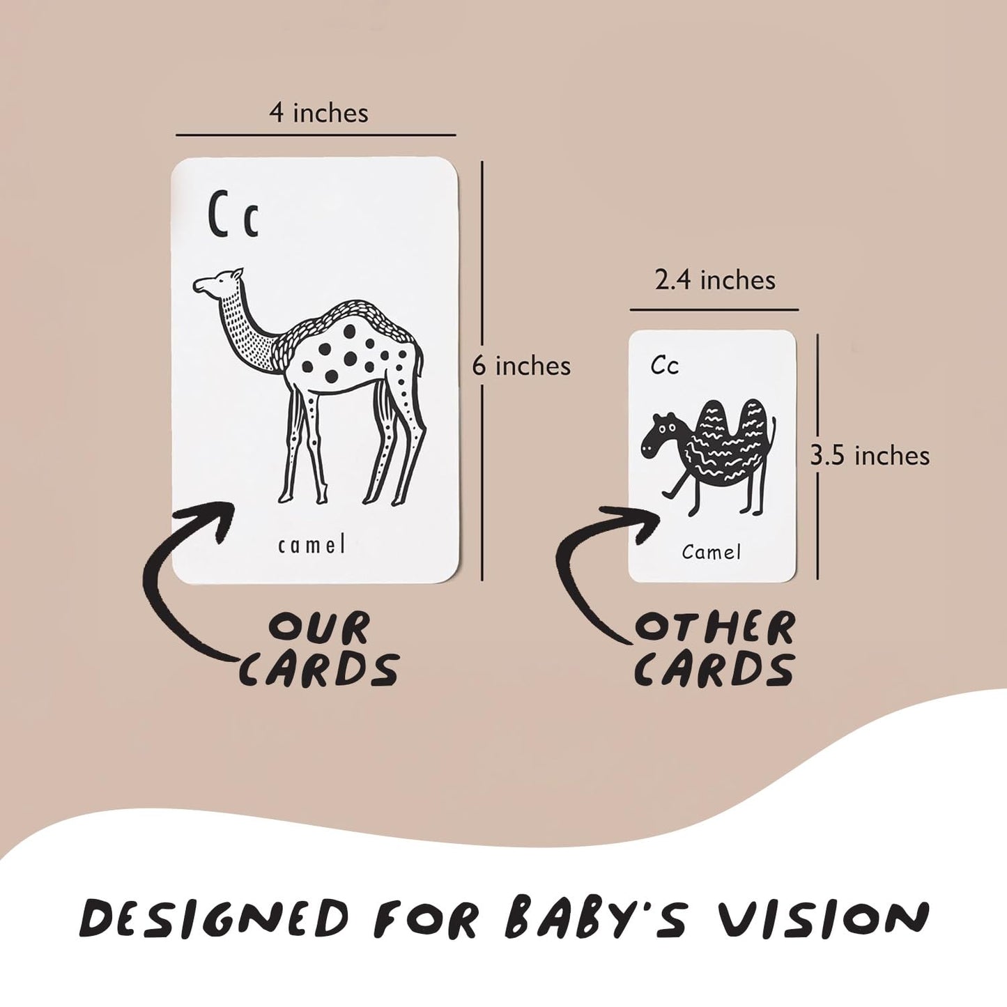 Wee Gallery Educational Flashcards for Babies, Double Sided Black and White Learning Flash cards, Nature Number Cards for Visual Stimulation and Cognitive Development of Infants and Toddlers