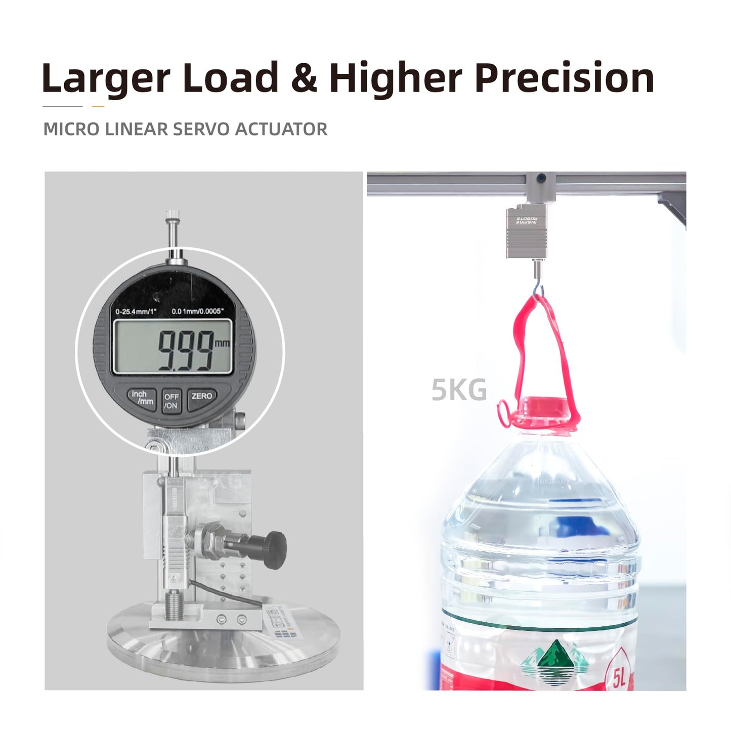 INSPIRE ROBOTS LAS High Precision Micro Linear Servo Actuator,Stroke 30mm,Force 17.8lbs(80N), Drive&Control Integrated| for Robotics,Industrial Automation,Biomedical Instrument,Education|LAS30-021D