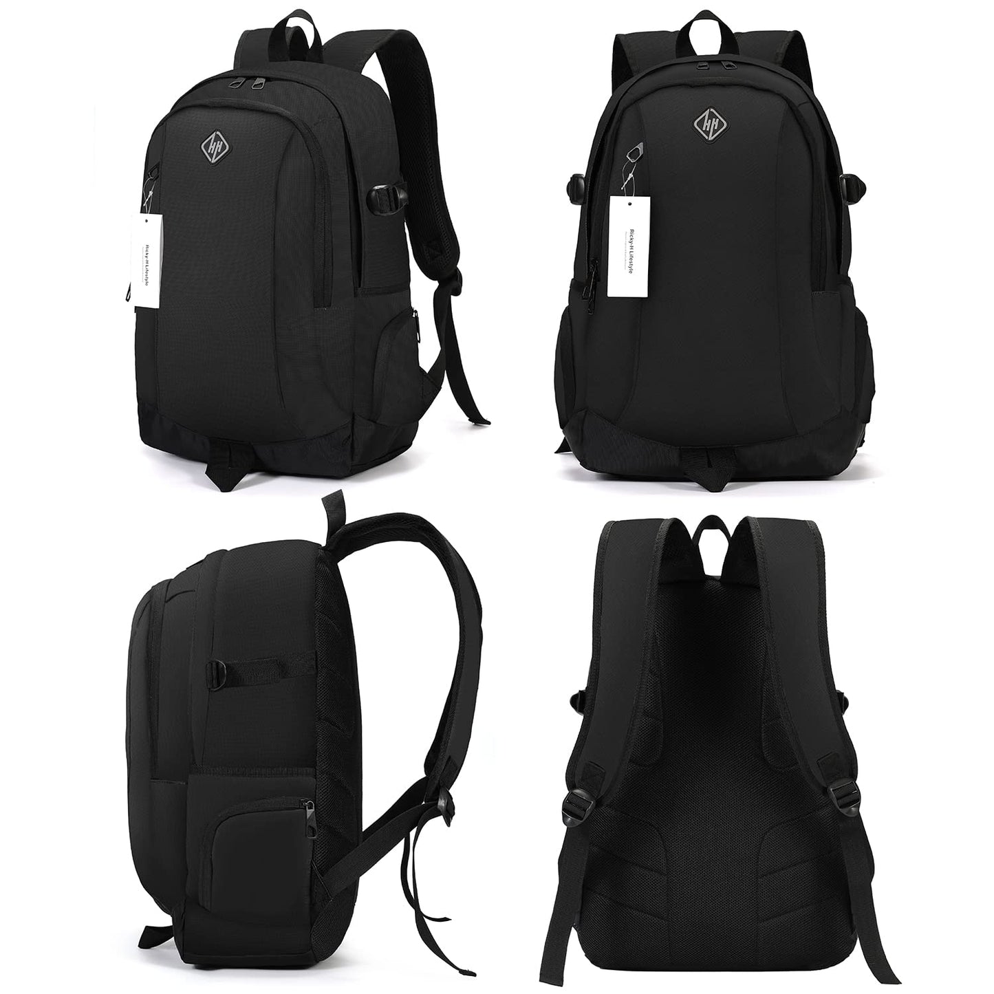 rickyh style School Backpack, Travel Bag for Men & Women, Lightweight College Back Pack with Laptop Compartment