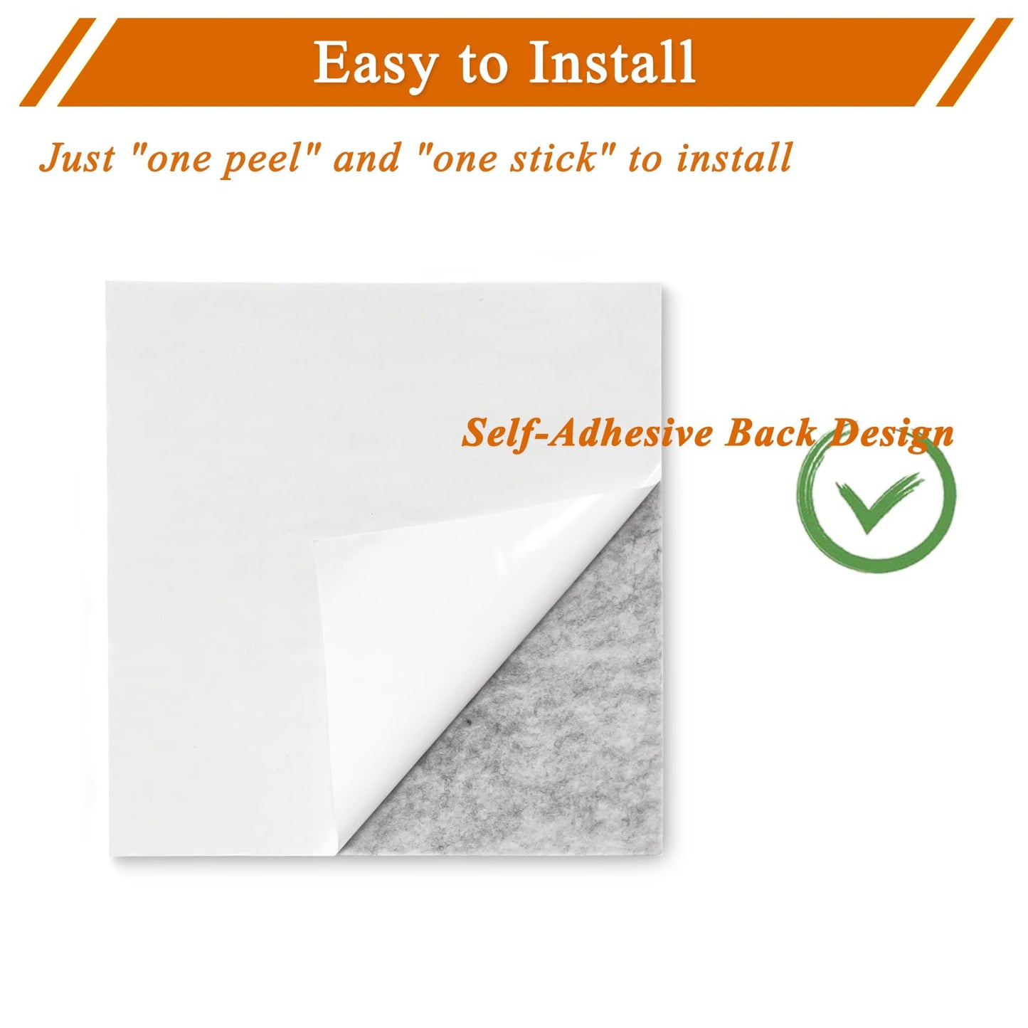 HULAVO Large Square Felt Cork Board Tiles, Self Adhesive DIY Felt Bulletin Board with 35 Pushpins for Office School Home Wall Decor Stickers Memos (Deep & Light Grey)