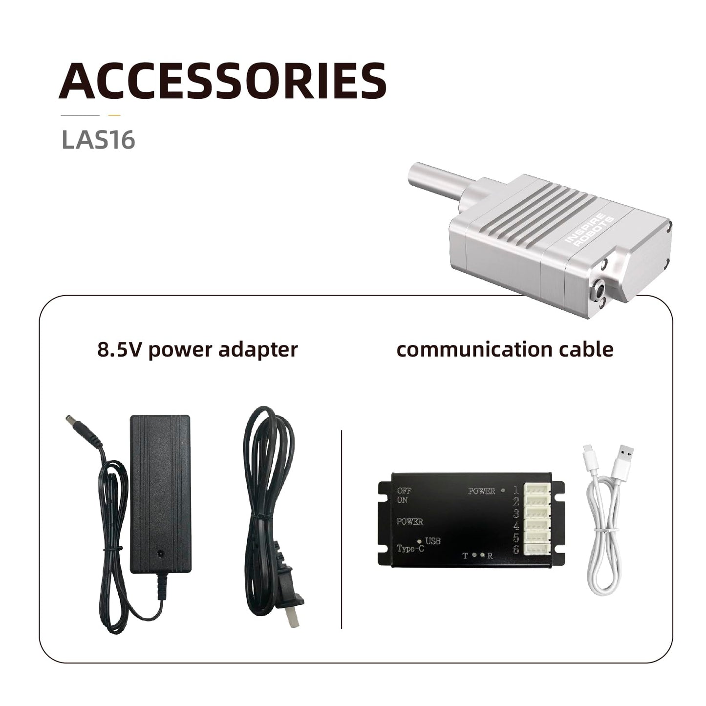 INSPIRE ROBOTS LAS High Precision Micro Linear Servo Actuator,Stroke 16mm,Force 12.6lbs(56N), Drive&Control Integrated| for Robotics,Industrial Automation,Biomedical Instrument,Education|LAS16-031D