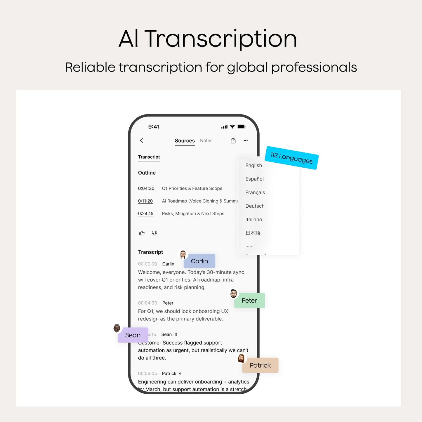 Plaud Note AI Voice Recorder, Note Taker w/Case, App Control, Transcribe & Summarize with AI, Support 112 Languages, for Meetings, Calls, Lectures, Professionals, Teams, Silver, Non-Pro Version