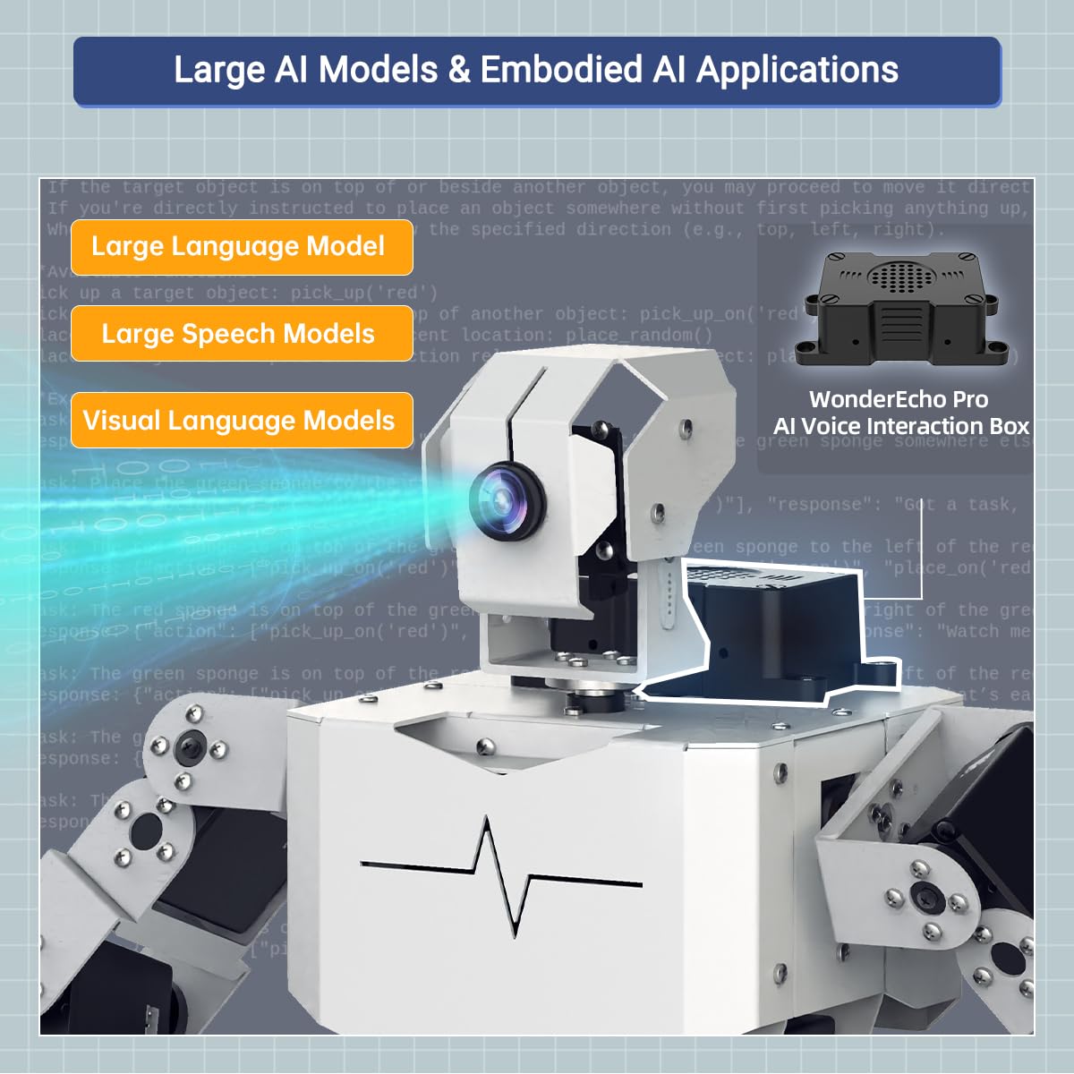 HIWONDER Humanoid Robot with ChatGPT AI Large Model Voice Control AI Vision Scene Understanding Raspberry Pi Robot Kit Python Programming for Teens Adults, TonyPi Standard Kit & RPi 5 2GB