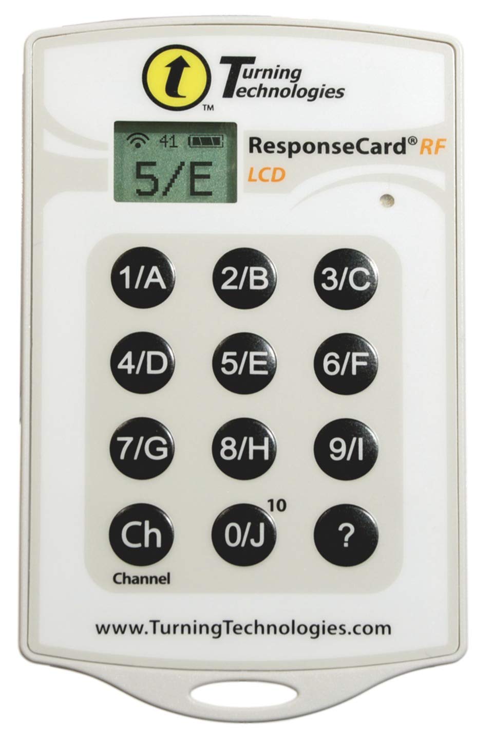 TURNING TECHNOLOGIES RCRF-03 200FT Range, Classroom AIDE, LCD, PROGRAMMABLE Channel, Response Card, RF