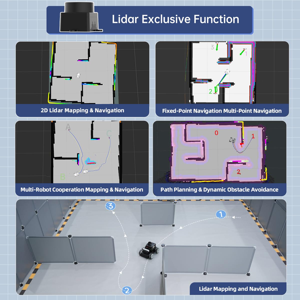 HIWONDER Robot Car with ChatGPT Large AI Models, 3D Depth Camera Mecanum-Wheel Chassis ROS2-HUMBLE Lidar SLAM Mapping Navigation Autonomous Driving, MentorPi M1 Standard Kit with Raspberry Pi5 8GB