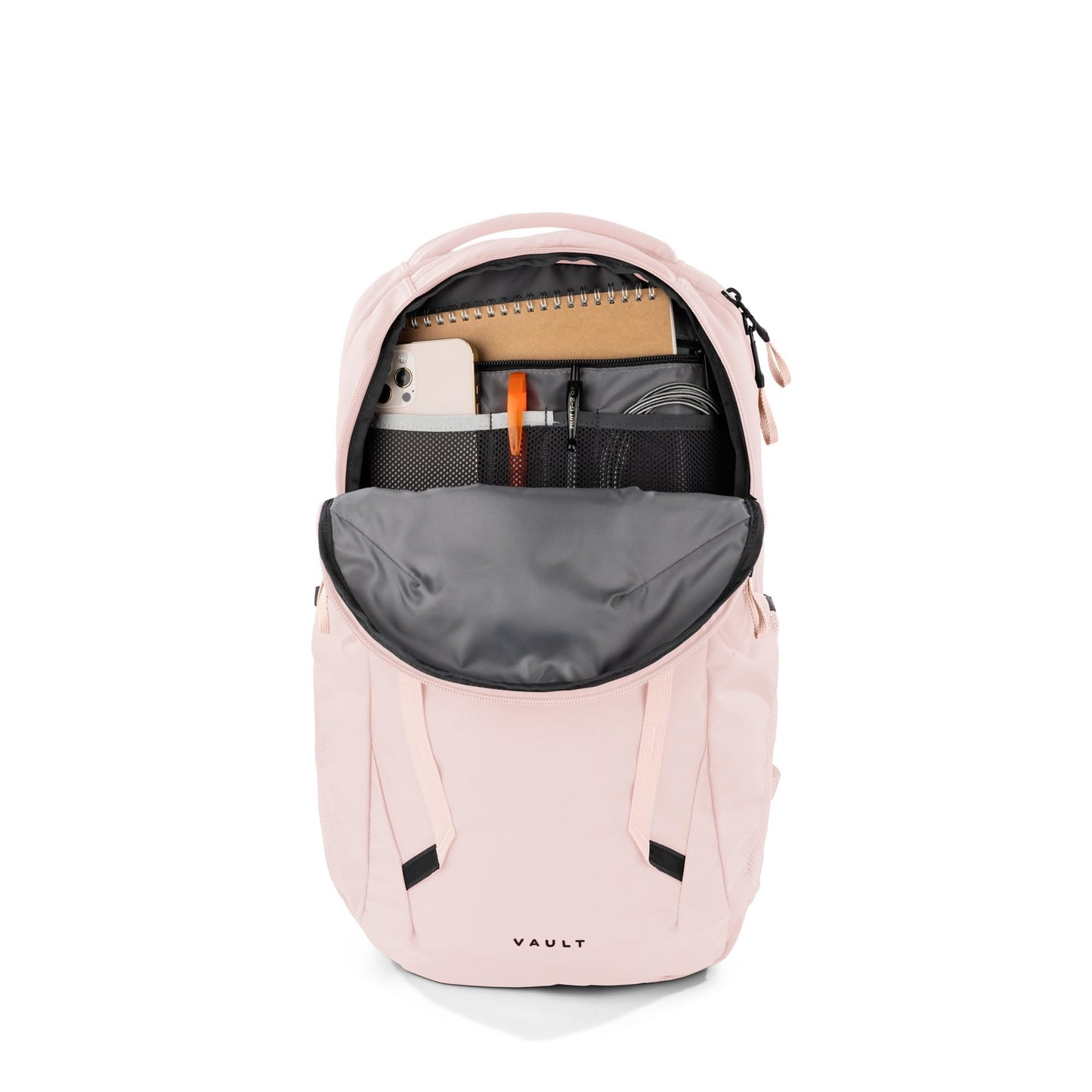 The North Face Women's Vault Everyday Laptop Backpack - Commuter Travel Bag, Water-Repellent, Spacious Main Compartment, Pink Salt, One Size