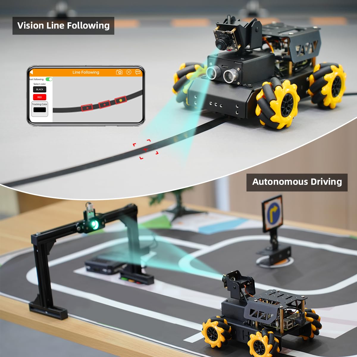 HIWONDER Robot Car with Raspberry Pi 5 AI Vision HD Camera, Python Programming Open Source DIY Robot Kit for Teens Adults, TurboPi Standard Kit & Raspberry Pi 5 8GB