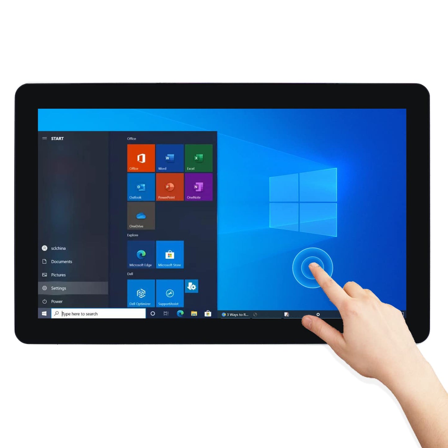 TouchWo 27 inch Touch Screen PC Monitor, Intel i7, 8GB RAM, 256G SSD, 16:9 FHD 1080P, Windows 10, Smart Board for Classroom, Meeting & Home, USB, VGA & HD-MI Monitor