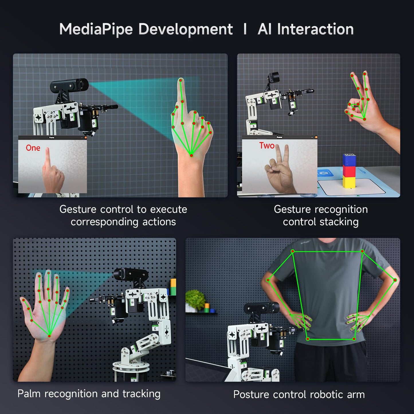 Yahboom 6DOF Robotic Arm 3D Recognition Scanning,Depth Camera Visual Recognition AI Visual Recognition Technology with Orin Nano Super 8GB Supports Large AI Model