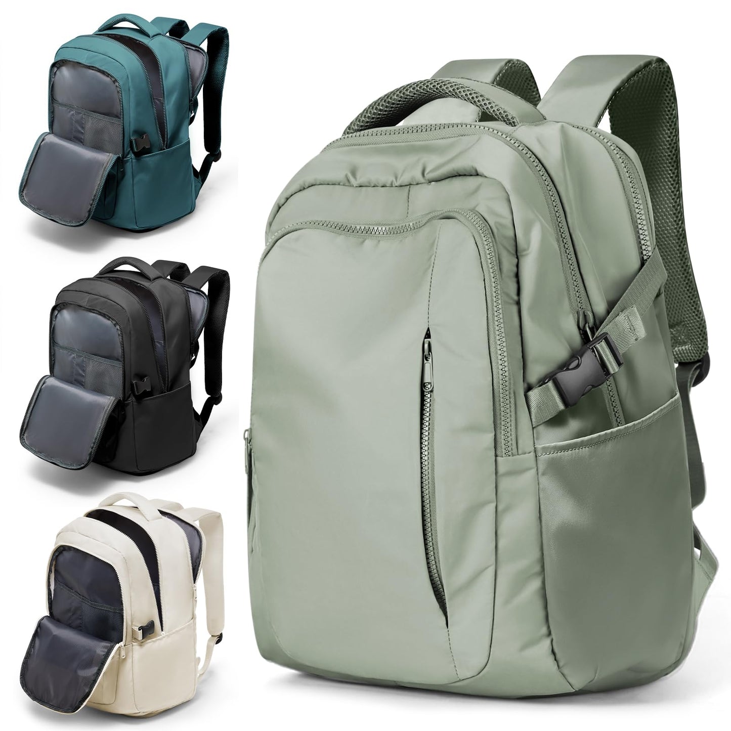 suwasp Large Travel Backpack for Women Men Mochila Airline Approved Carry On Personal Item Backpack Bag Frontier Airlines Personal Item Travel Bag Flight Approved Luggage Backpack - Green