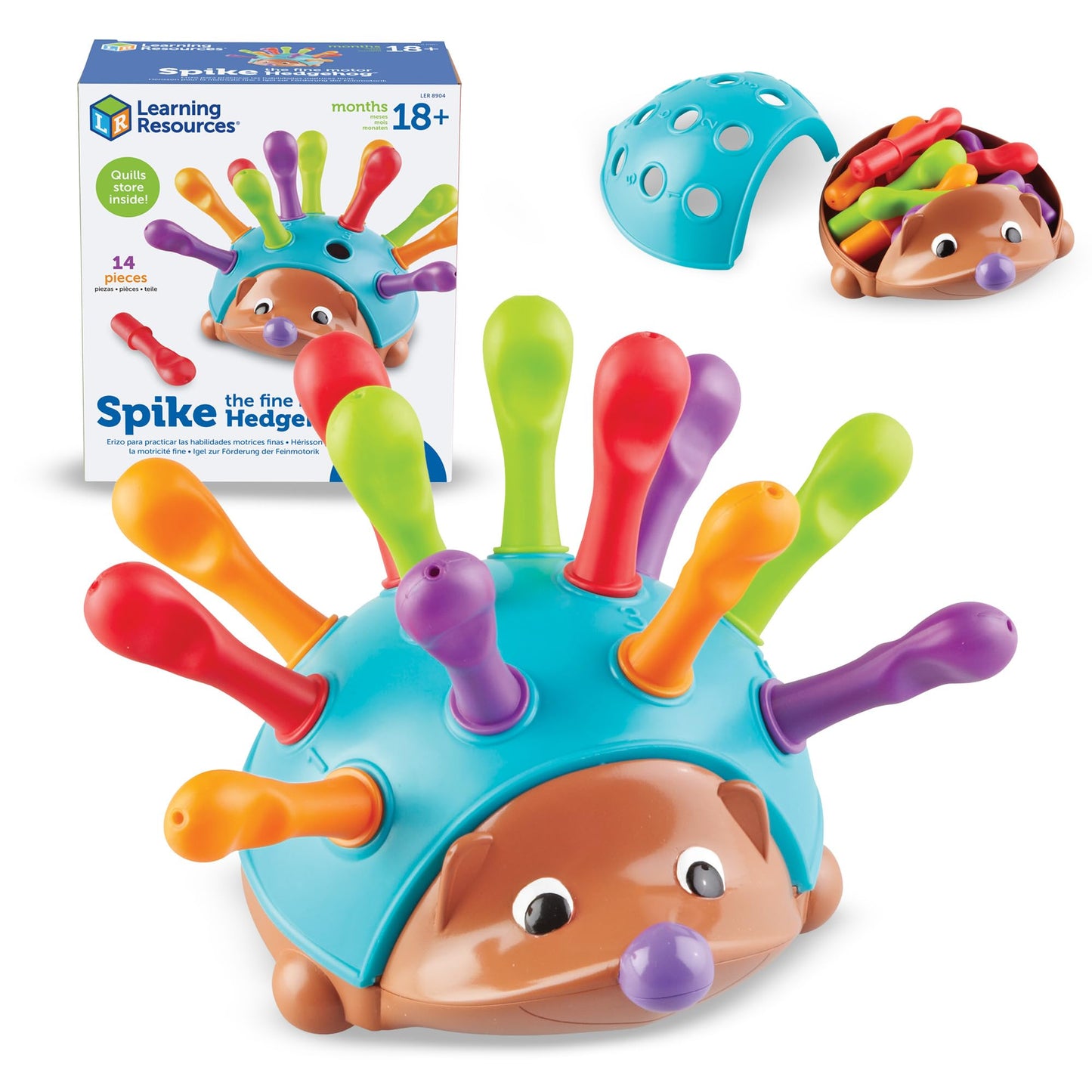 Learning Resources Spike The Fine Motor Hedgehog - Toddler Montessori Toys, Stacking Shape, Gifts For Boys And Girls, Sorting And Matching Skill Activities, Educational Games, Kindergarten