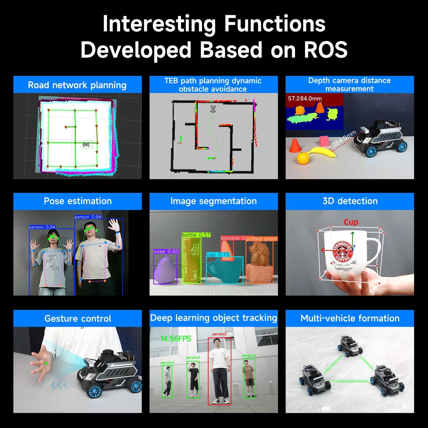 Yahboom ROS2 Robot Car Ackerman Steering Chassis,AI Visual Recognition Embodied Intelligence AI for Jetson Nano B01 4GB,User Manual Included(Superior Ver with Nano-4GB)