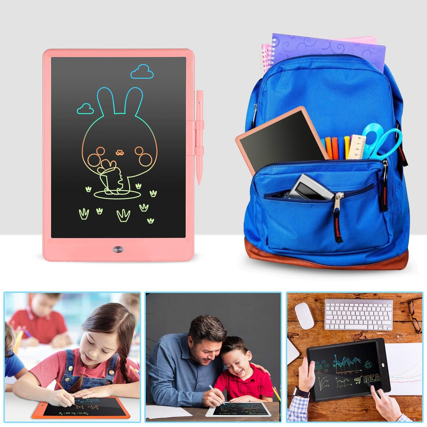 2 Pack LCD Writing Tablet for Kids Doodle Board 10 Inch, Electronic Drawing Tablet Drawing Pads, LEYAOYAO Drawing Board Learning Educational Toddler Toy - Gift for 3-6 Years Old Boys Girls