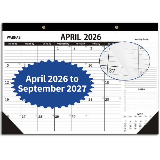 Desk Calendar 2026,April 2026 to September 2027,Desk Calendar 2026-2027 with to-do list,2026 Calendar -18 Months,Calendar 2026-2027-17" x 12" for Home or Office.