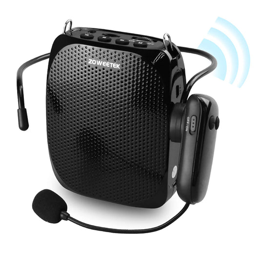 ZOWEETEK Original Voice Amplifier for Teachers with 2 Microphones, Wireless Voice Amplifier Microphone Headset, Portable Speaker Megaphone for Classroom, Training, Teaching, Yoga, Meeting, Speech