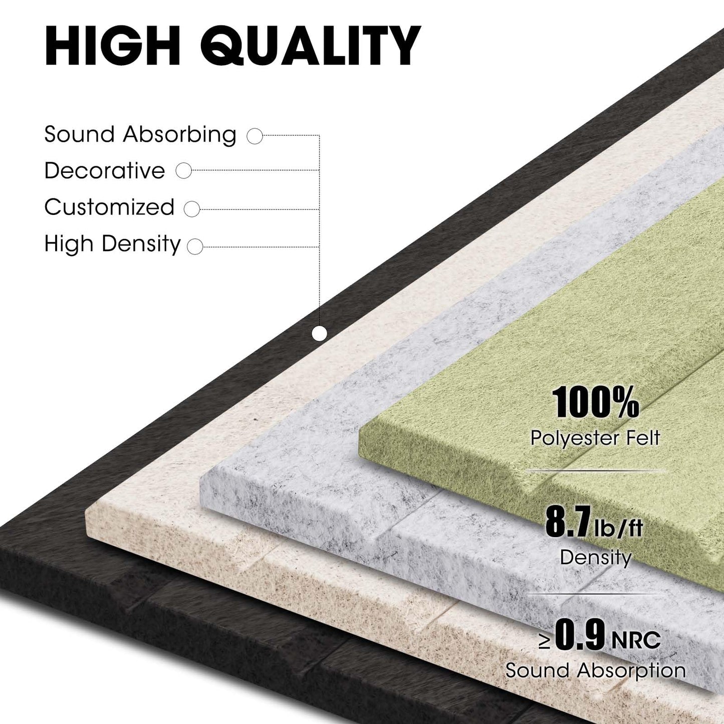 MQAAUP Large Cork Board for Walls 59" x 36",15 Pack 12"X12"Felt Bulletin Board Tiles with 120 Adhesive Tabs,Cork Board Alternative for Office Decor, Push Pin Board Wall Organizer-Light Gray
