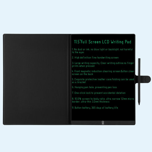 11.5in Erasable Writing Tablet for Drafting, Taking Notes and Leaving Message, Superfine Line Design Precise Sketching Writing Board Drawing Pad with a Pencil,Packed with a Leather Case Protective