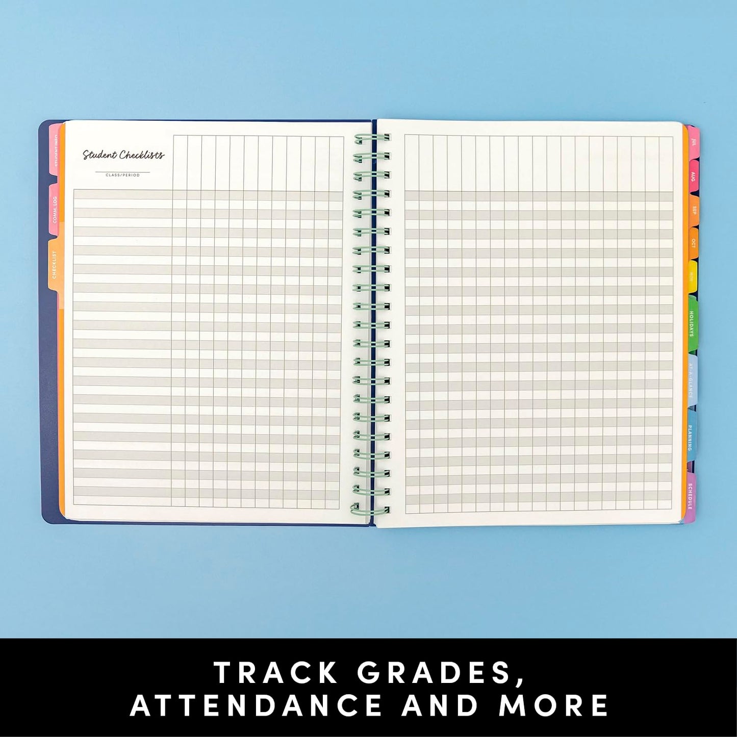 PAPERAGE Teacher Planner, Weekly & Monthly Academic Planner & Calendar, 12-Months, July 2026 - June 2027, (9.5" x 11"), Teacher Lesson Planning Book with Tabs, Stickers & Inner Pocket, Royal Blue