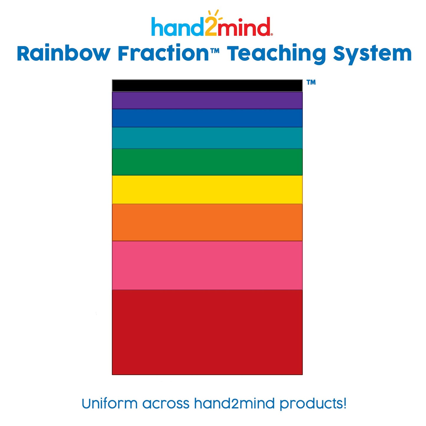 hand2mind Rainbow Fraction Tower Cubes, Fraction Equivalency, Montessori Math Blocks Materials for Kids, Math Manipulatives 4th Grade, Elementary Teacher Must Haves (Set of 51)