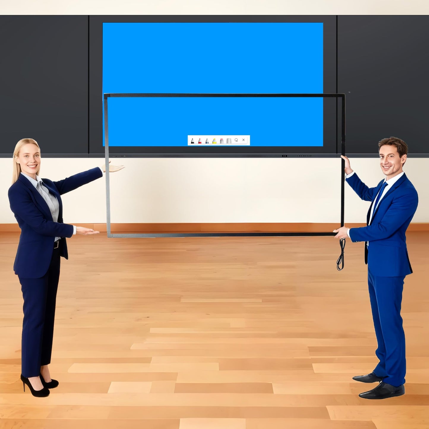 Chengying 98 inch Multi-Touch Infrared Touch Frame - IR Touch Panel - 98" Infrared Touch Screen Overlay - USB Interface - HID Compatible