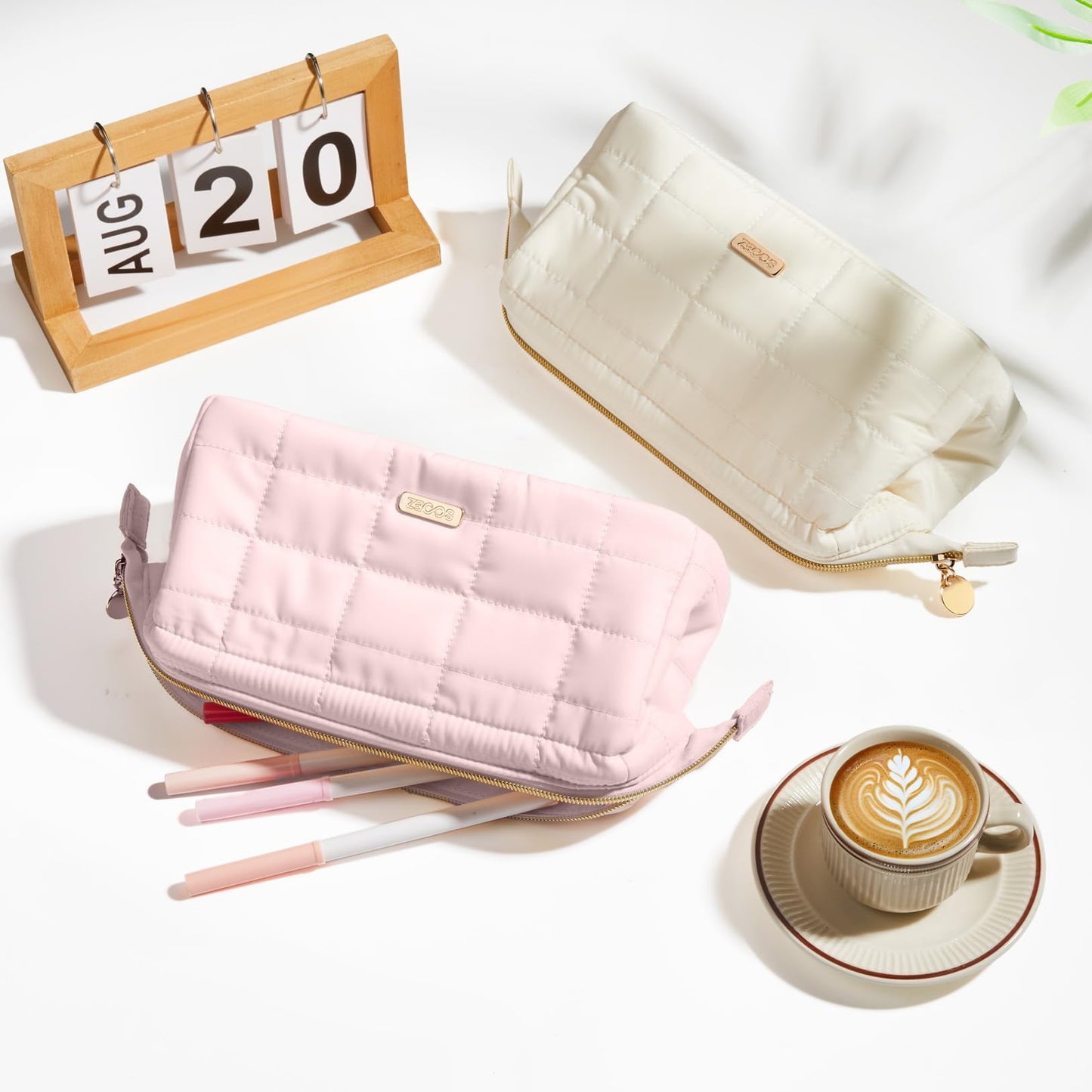 Sooez Large Pencil Case Pouch, Soft Pencil Bag with Zipper, Pen Bag Wide Opening, School Supplies Cute Pencil Case for Girls Boy Men Women, Dark Purple