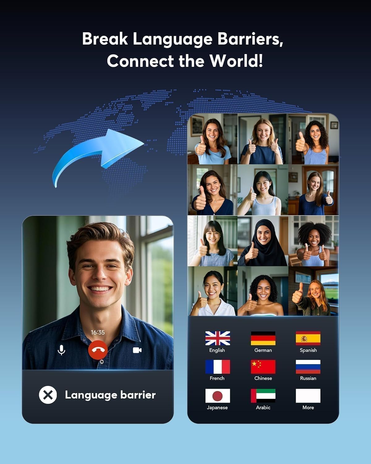 Paekole H5 AI Translation Earbuds: Real-Time 2-Way Language Translator Device (198+ Languages) for Face-to-Face & Travel, Bluetooth Headphones, Audifonos Traductores - Classic Khaqi