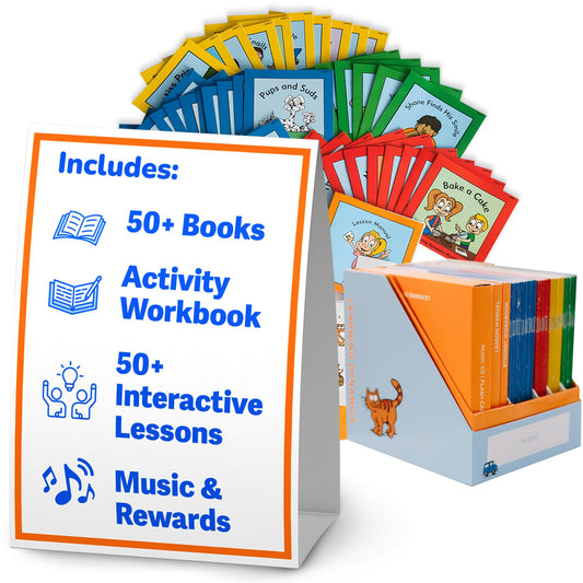 Learning Dynamics 4 Weeks to Read – Learn How to Read & Write Program Includes 53 Books, Teaching Manual, Activity Workbooks, CD, Flashcards , Manipulatives – Teaches Letters, Phonics & Reading