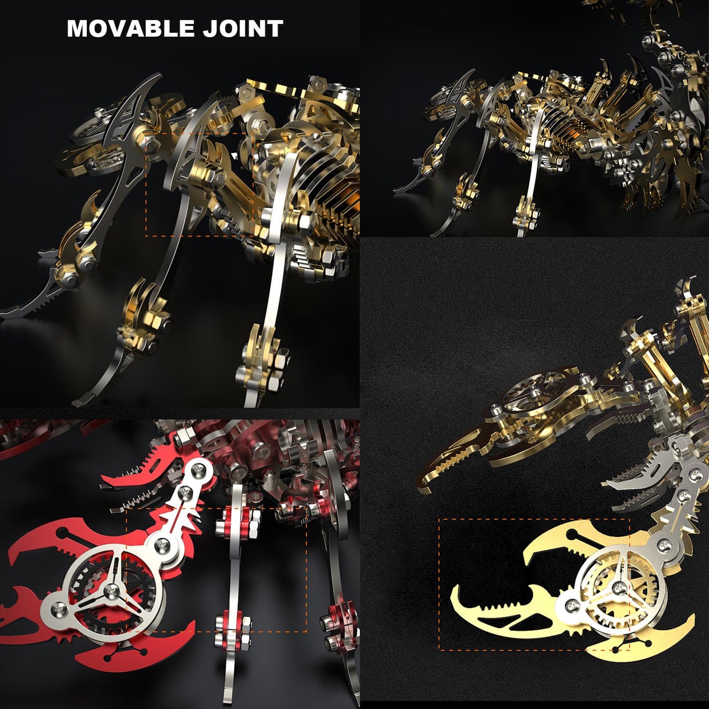 3D Metal Scorpion Puzzles for Adults: 3-D Puzzles Metal Model Kits to Build DIY Assembly Mechanical Puzzle Building Block Toys with Tool Brain Teaser Craft for Home Decor (Metal Scorpion-Purple)