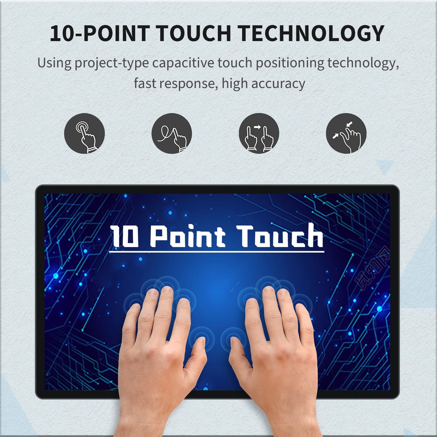 TouchWo 21.5 inch Touch Screen Industrial PC, i7, 8GB RAM, 512G ROM, 16:9 FHD 1080P, Win-11 Pro, Smart Board for Classroom, Meeting & Game, USB, VGA & HD-MI Monitor