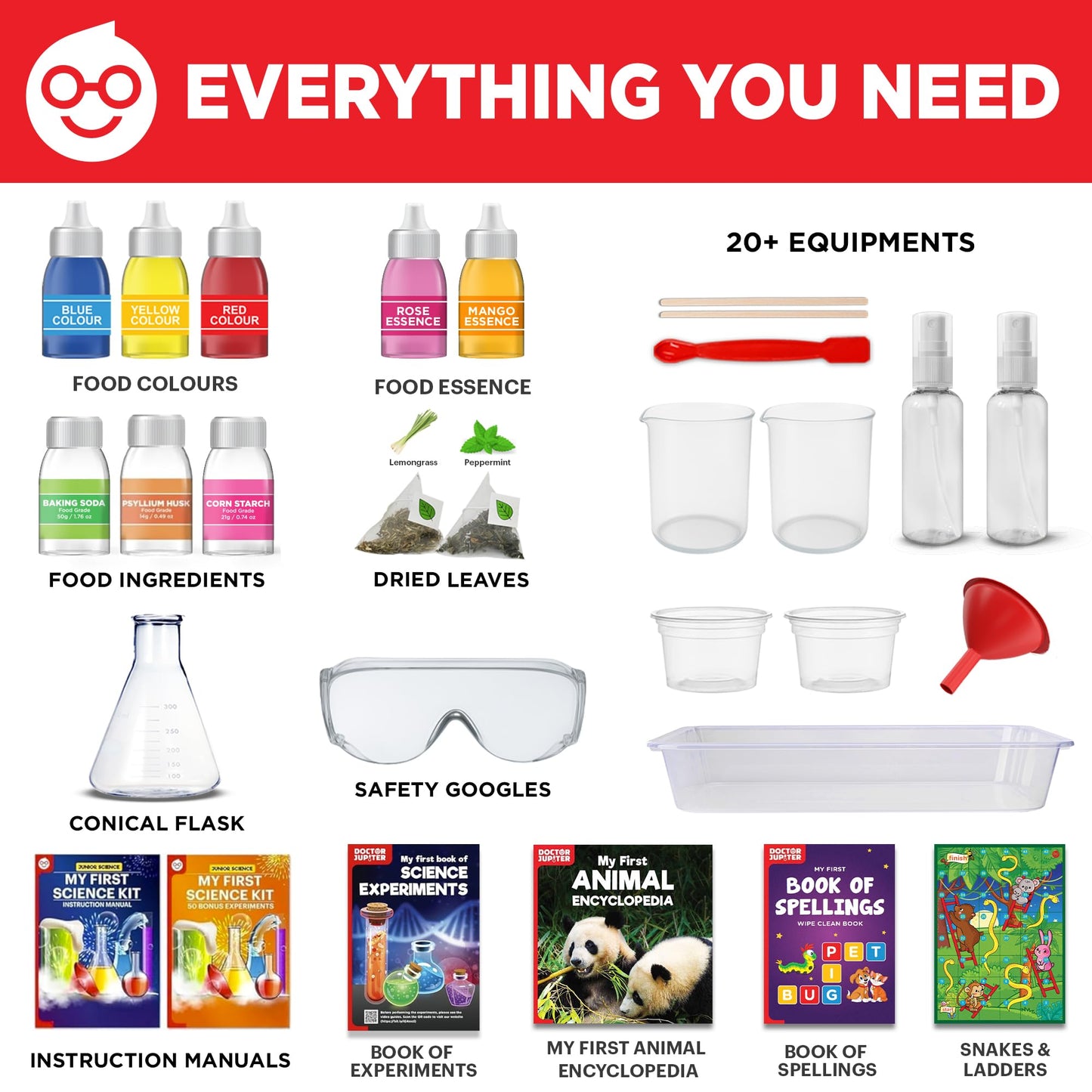 Doctor Jupiter Ultimate Gift Set of Learning| Set of ‘My First Science Kit’, ‘Little Genius Kit’ for Kids Ages 4-6|Birthday Gift for Boys, Girls| STEM Learning & Education Toys for 4,5,6 Year Old