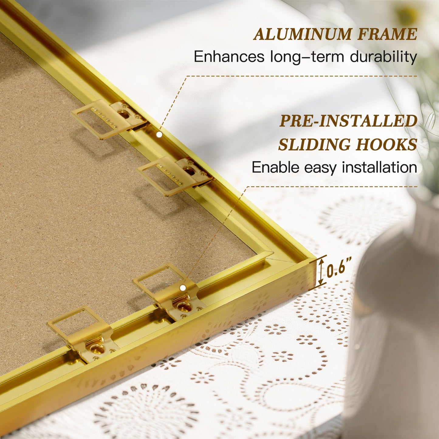 QUEENLINK Linen Bulletin Board 36" x 24", Fabric Pin Board with Gold Aluminum Frame, Decorative Vision Board for Home Office, Bedroom & Dorm Wall Decor, Includes 10 Push Pins, Pink