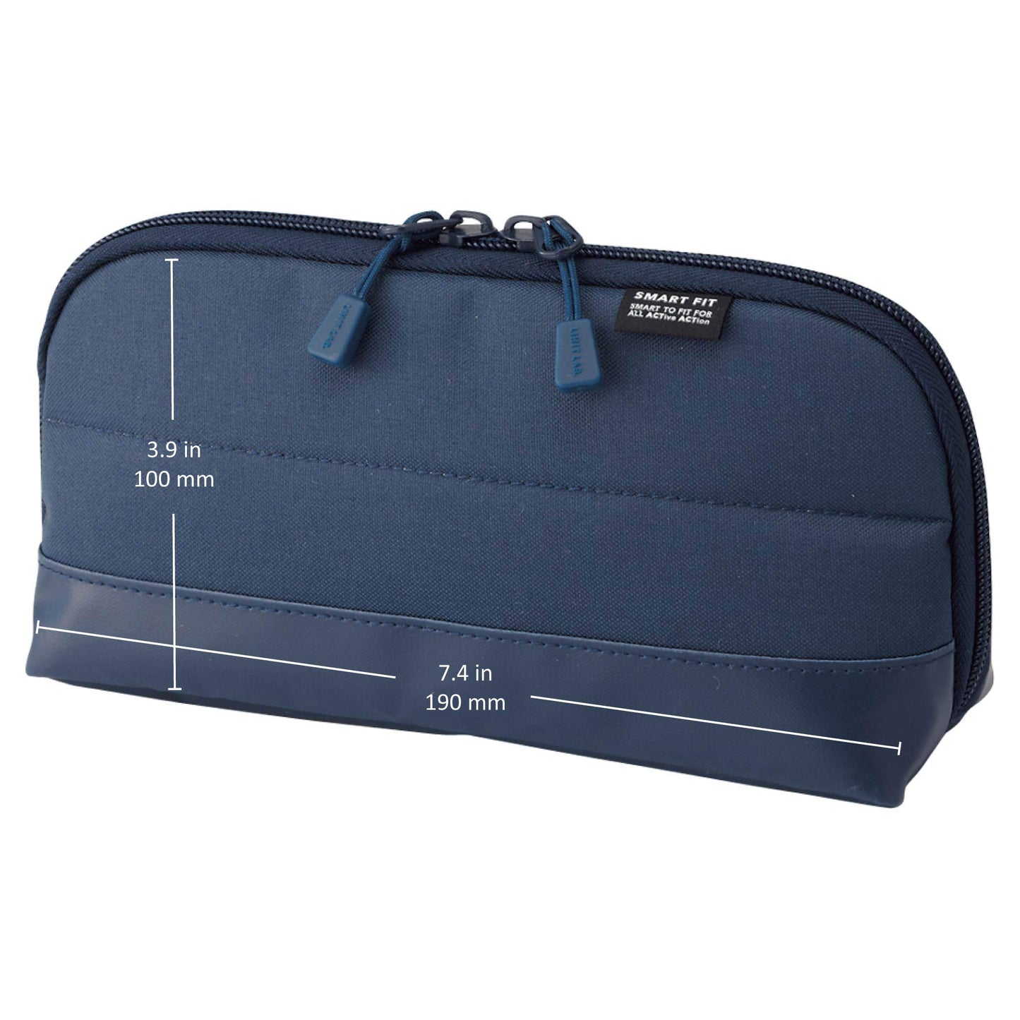 LIHIT LAB Pen Case (Pencil Case), Water & Stain Repellent, 8" x 4'', Black (A7688-24)