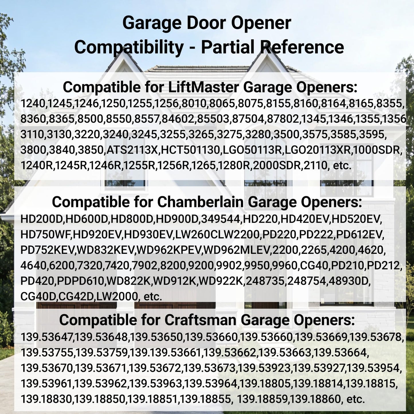 XDTKML Garage Door Opener Keypad Replacement for Liftmaster Chamberlain Craftsman Garage Door Keypad Wireless Keyless Entry with 315/390 MHZ Learn Button Since 1993