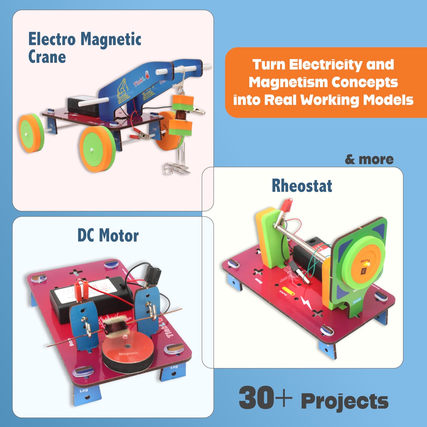 Butterfly EduFields 30in1 STEM Kits for Kids Age 8-10-12 | STEM Toys for Ages 8-13 | Electricity & Magnetism | Science Project Kit for Boys & Girls Aged 8-10-12-14 | Best Educational Birthday Gift