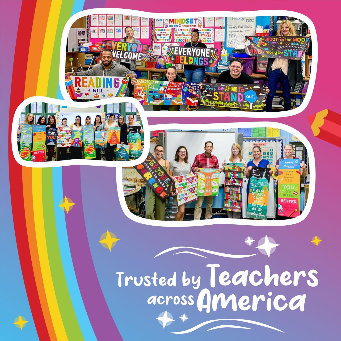 Sproutbrite 2 Pack 13.5''x39'' Number Chart 1-100 for Classroom Wall - Extra Large Visual Learning & Hundreds Chart Poster - Educational Posters - Color-Coded Hundreds Chart for Elementary - Supports Counting Skills