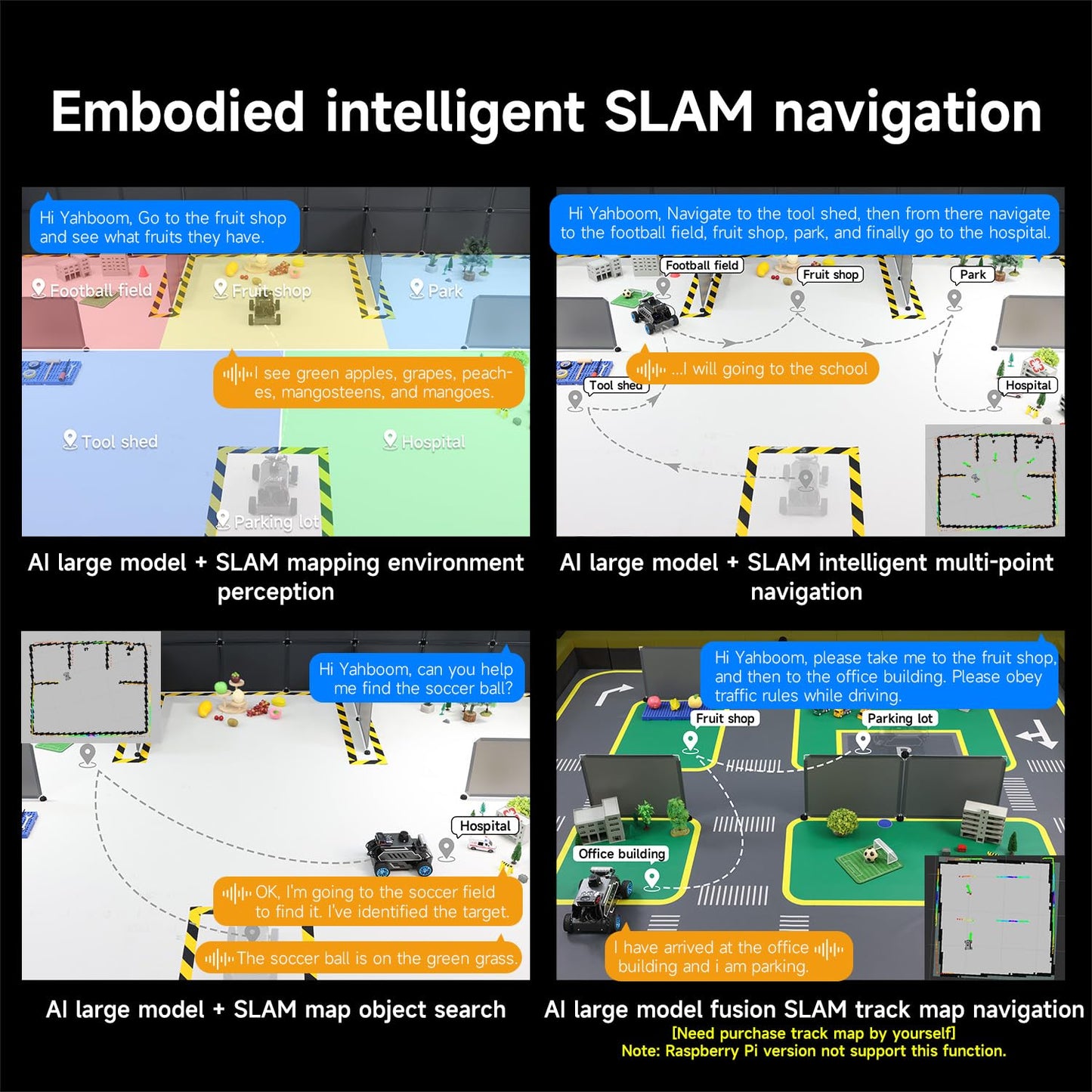 Yahboom ROS2 Robot Car Ackerman Steering Chassis,AI Visual Recognition Embodied Intelligence AI for Jetson Nano B01 4GB,User Manual Included (Standard Ver with Nano-4GB)