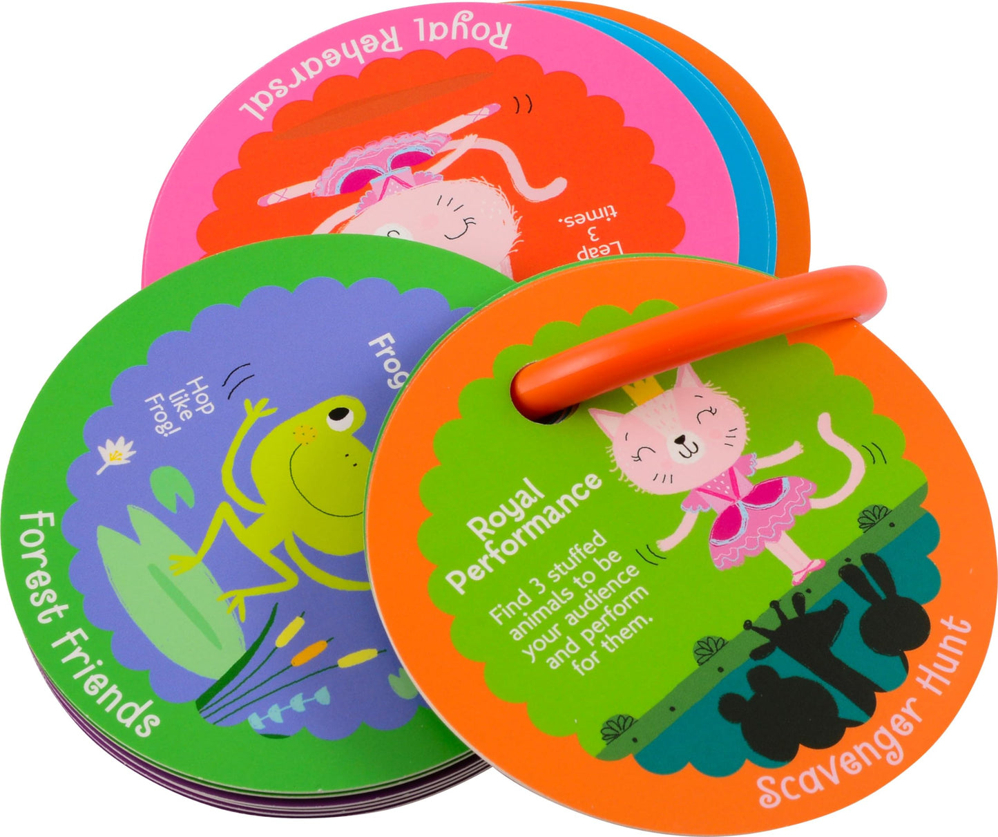 MOLLYBEE KIDS Preschool Action Cards Kitty Princess Dance and Play, 3,4 Year Old Girl Gifts