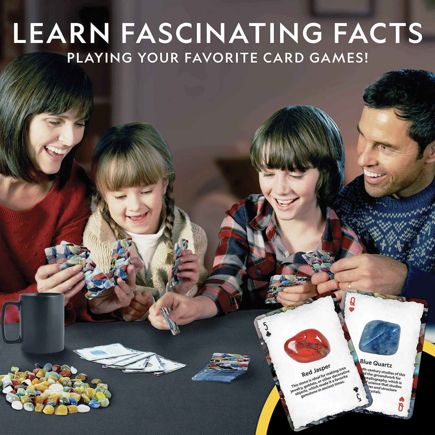 National Geographic Rock Bingo Game - Play Rock Bingo, Mineral Memory, Gemstone Trivia, & Card Games, Collection Includes Over 150 Rocks and Minerals, Educational STEM Toy for Kids (Amazon Exclusive)